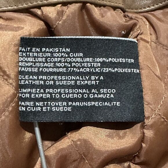 Vtg Excelled Bomber Aviator Jacket Leather Brown Men M Rider Distressed Patches - Picture 12 of 16